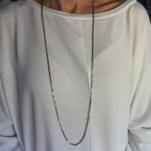 Silver Chain Necklace with Matching Bracelet